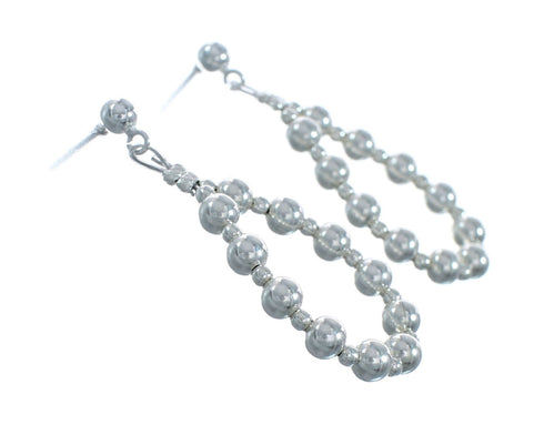 Sterling Silver Navajo Bead Post Dangle Earrings X10283